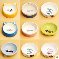 🚓Pet Dog Bowl Dog Basin Cat Bowl Ceramic Bowl Dog Double Wrist Food Basin Cat Food Bowl Teddy Dog Bowl Dog Food Bowl Foo