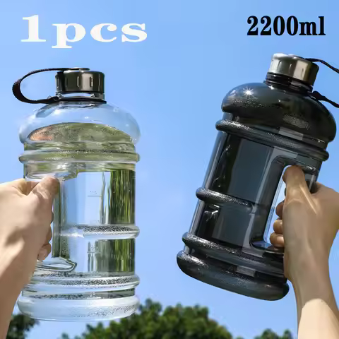 74.5oz Large Capacity Water Bottle With Handle Portable Outdoor Cups Leak Proof Ton Drum Training Sp