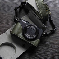 Suitable for Canon g7x3 Camera Case Crossbody g7x2 Retro Lychee Pattern Protective Case powershot v1