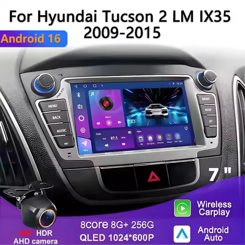 Android 16 Car Radio Player Carplay Multimedia WIFI Bluetooth for Hyundai IX35 Tucson 2 LM 2009-2015