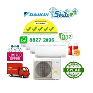 DAIKIN I-SMILE (R32) SYSTEM 4 AIRCON  + FREE DELIVERY + FREE  60 MONTH WARRANTY + FREE SITE SURVEY +