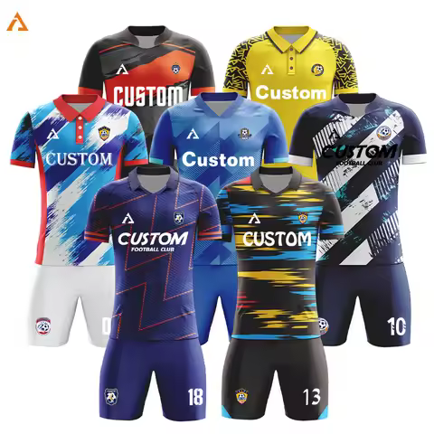 Custom Your Own Design Soccer Training Kit Mesh Kids Football Kit College Team Football Jersey Playe