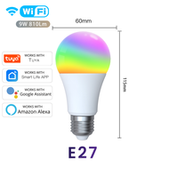 BOIO Tuya smart bulb E27/E14/GU10 9W 15W WIFI/ Bluetooth bulb RGBCCT RGB Bulb mobile phone control l