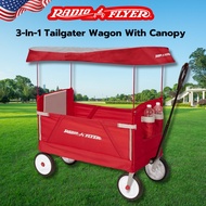 ใหม่ล่าสุด✨ รถลากนำเข้าเองจาก🇺🇸  ของแท้ 💯 Radio Flyer 3-in-1 EZ Fold Wagon; Red Folding Wagon with C