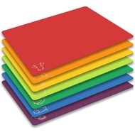 Cutting Board Mats Flexible Plastic Colored Mats with Food Icons, Fotouzy BPA-Free, Non-Porous, Anti