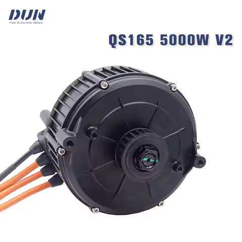 QS165 V2 5000W 35H Hall Version PMSM Mid Drive Motor 60V 72V with Belt Pully QS Mid Drive Motor For 