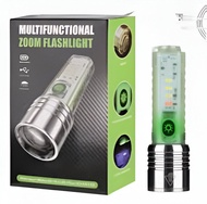 Flashlight 520C Zooming Torch Light Super Bright Outdoor Lampu Suluh Rechargeable Touchlight 520a Le