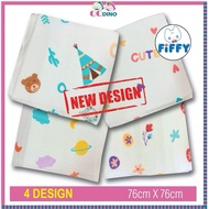 4 in 1 PUREEN / Fiffy / Anakku Baby Napkin Printed Kain Lampin Bayi Bercorak [76cm x 76cm] 4 helai w