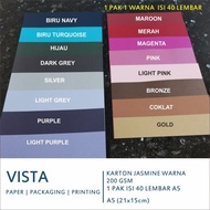 LancarATK- Kertas karton Jasmine Warna Non Pastel, A5, 1 PAK isi 40 lembar A5