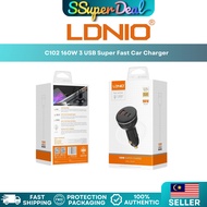 LDNIO C102 160W 3 USB Super Fast Car Charger