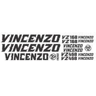 VINCENZO sticker for fixed gear bicycle frame fixie sticker bicycle frame sticker