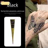 TOBE1 Henna Tattoo Cream, Easy-To-Use Semi-permanent Henna Paste Cone, Henna Tattoo Cream Black Brow