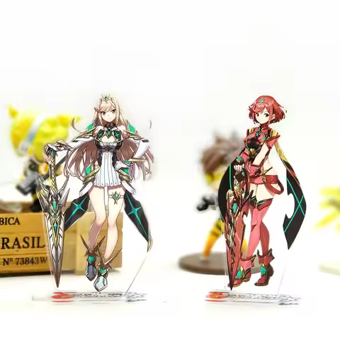 Xenoblade Chronicles 2 Mythra Hikari Pyra Homura acrylic standee figurines desk decoration cake topp