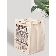 foldable recycle bag recycle bag Canvas Thickened Wide Bottom Square Storage Bag Shopping Bag