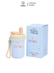 Tora แก้วน้ำสุญญากาศ สแตนเลส เก็บความร้อนเย็น ลายหมีพูห์ Disney Collection 2025 ความจุ 450 มล. สีฟ้า