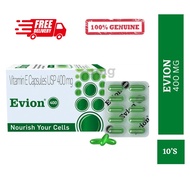 Evion Vitamin E Skin, Hair and Nail | 400mg | 10 Capsules | 1 Strip | Expiry 05/2024