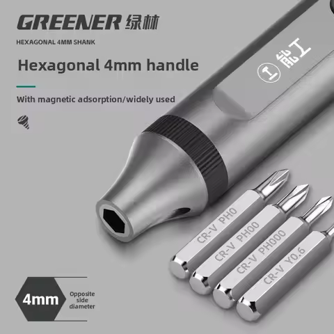 Green Forest Hexagonal Screwdriver Head Kit Magnetic Set, S2 Steel Household Cross Word Detachment P