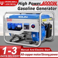 4000W Portable Gasoline Generator 4-Stroke Heavy Duty Manual/Electric Start Generator Silent Petrol 