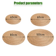Natural Rotan Cat Scratcher Mat Cat Mat Board Papan Garukan Garuk Kucing Anjing Ukuran Besar Bulat T