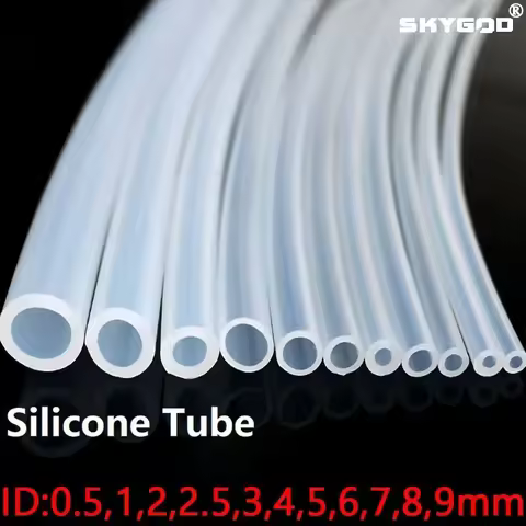 1/5 Meters Food Grade Clear Transparent Silicone Rubber Hose ID 0.51 2 3 4 5 6 7 8 9 10 12mm O.D Fle