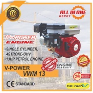 JAPAN TECHNOLOGY V-Power Petrol Engine VWM-13 Gasoline (13HP) 4-Stroke
