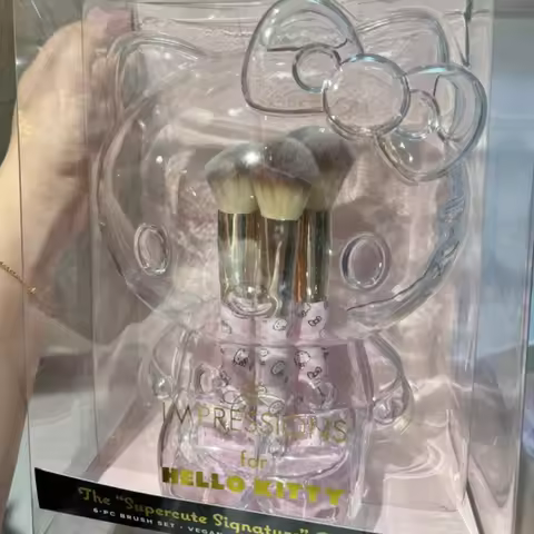 Sanrio Hello Kitty Makeup Brush Set Hello Blusher Brush Eye Shadow Brush Powdermakeup Brush Professi