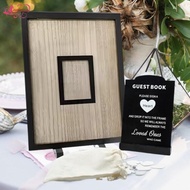 Abbraccia Wedding Guest Book Message Board Wooden Drop Box for Birthday Party Wedding