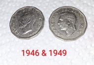 Canadian Nickels & Penny issued in the 1940s 加拿大1941年發行壹仙硬幣及1946年與1949年五仙硬幣