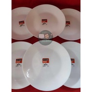 ♞,♘,♙Arcopal Zelie 25cm Plain White Dinner Plates (ON HAND)