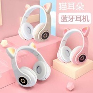 bluetooth earphone headphone bluetooth Telinga kucing baru permainan alat dengar bluetooth alat deng