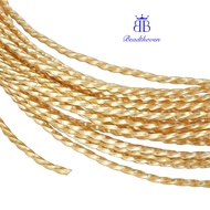 1roll Brass Craft Wire Twisted Square Raw(Unplated) 18 Gauge 1mm about 19.69 Feet(6m)/Roll