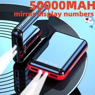 50000MAH PowerBank Mirror Display Digital With LED Lighting Convenient To Carry Mini Version