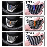 New Carbon Fiber Car Steering Wheel Sticker For BMW X1 2016 F48 2017 F52 F45 F46 X2 Performance Auto