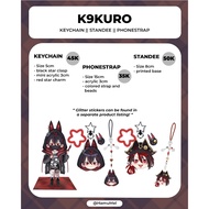 K9KURO acrylic Keychain, stande, phonestrap by HamuMel