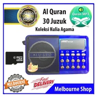 Melbourne Radio With Al Quran 30 Juzuk JOC Rechargeable USB microSD 8gb Slot Mini Digital MP3 Player