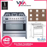 [Free Installation within Klang Area] Elba Professional Range Cooker 115L 5-Burner Standing Cooker O