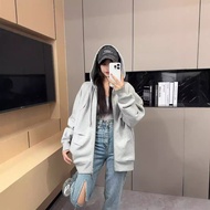 Women's Casual Print Embroidery Zip-Up Hoodie