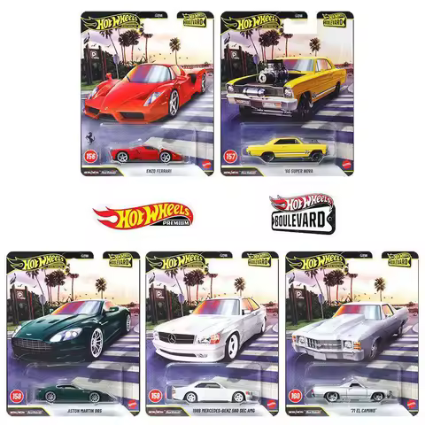Hot Wheels GJT68-J Boulevard Series,Ferrari ENZO Super Nova Aston Martin DBS AMG 560 El Camino,1:64 