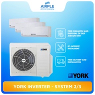 [Bulky] YORK INVERTER - System 2/3 (5 STICKS)-Highest 5 Stars Rated Aircon Installation - Airple Aircon