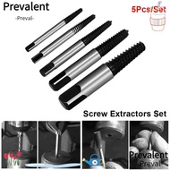 PREVALENT 5Pcs Nut Extractor Set, Bearing Steel Household Screw Extractors, Durable 1/8" 1/4" 5/16" 