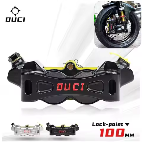 Motorcycle Universal Front Brake Caliper 100MM Lock Point 4 Piston For Honda Suzuki Kawasaki Yamaha 
