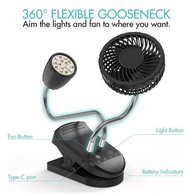 USB 可充電 4000mAh 多功能戶外迷你磁性夾式燒烤和嬰兒推車風扇 LED 燈  3rdckp sasckp USB Rechargeable 4000mAh Multi-function Ou