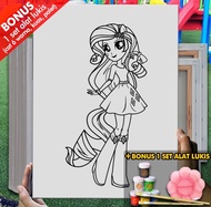 READY KANVAS MELUKIS ANAK MY LITTLE PONY MANUSIA 30X40 CM MEL1147