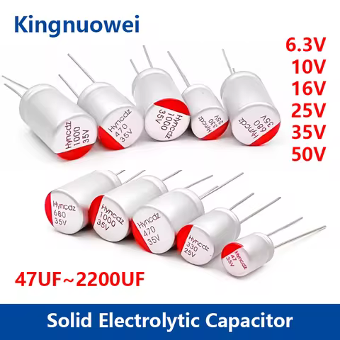 6.3V 10V 16V 25V 35V 50V Solid Capacitor 47UF 100UF 220UF 330UF 390UF 470UF 680UF 820UF 1000UF 1500U