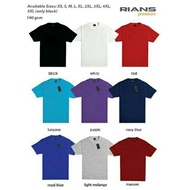 Rians Premium Tee 100% Cotton Plain T-shirt 190 GSM