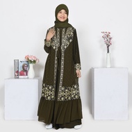 Abiyyuco TA9017Anak | Abaya Turki Anak Perempuan Baju Gamis Turkey Remaja Tanggung Hitam Warna Warni