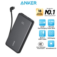 Anker Zolo CCC Power Bank 10000mAh 22.5W Fast Charging Compact Portable 3C Power Bank with Built-in 