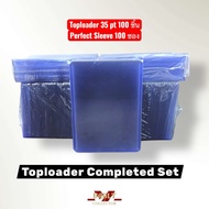 Completed Toploader Set [Toploaders 100 Pieces + Inner Perfect Sleeves 100 Sachets