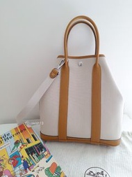 Hermes 愛馬仕 Hermès 手袋 bag  garden party file gp file 28 花園包 銀扣  Seasame Beton