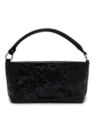 MM6 MAISON MARGIELA NUMERIC CREASED LEATHER HOBO BAG